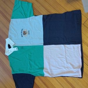 Color block polo shirt